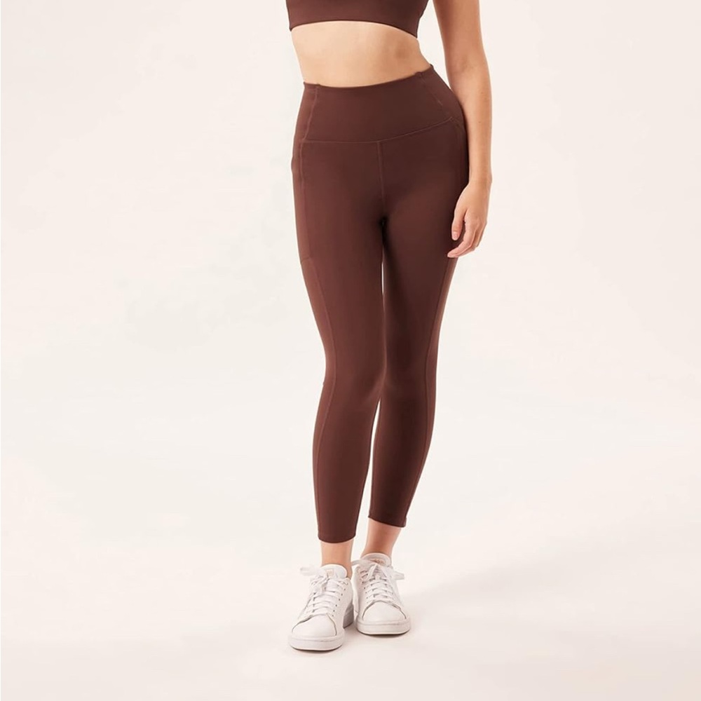 Girlfriend Collective High-Rise Pocket Leggings – Earth Brown – Small